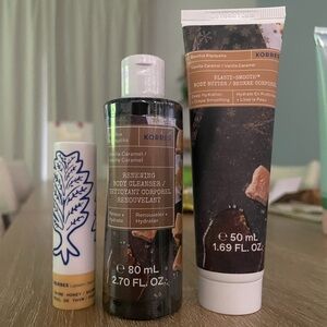 Korres Vanilla Caramel Body Cleanser and Butter Set ✨